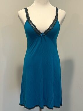 Honeydew Teal Lace-Trim Sleep Chemise